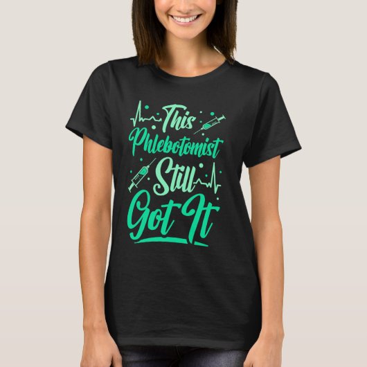 Flebotomie technicus Deze flebotomist kreeg nog st T-shirt (Voorkant)