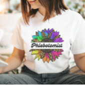Flebotomist Beroep Rainbow Zonnebloem T-shirt