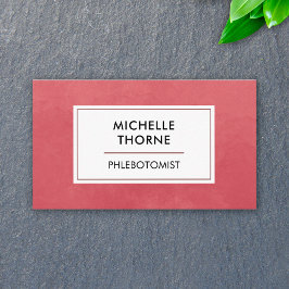 Flebotomist Bloed Lab Tech Verpleegkundige Rode Wa Visitekaartje