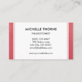 Flebotomist Bloed Lab Tech Verpleegkundige Rode Wa Visitekaartje (Achterkant)