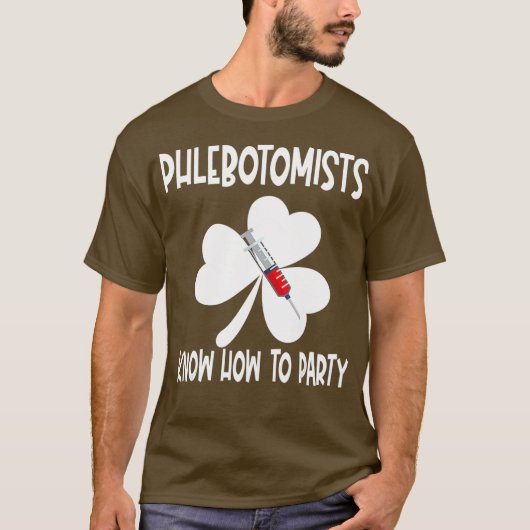 Flebotomist Bloedlak St Patricks Day Funny T-shirt (Voorkant)