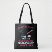Flebotomist Bloedvatpunctievezel Flebotomie Tote Bag (Voorkant)