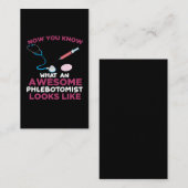 Flebotomist Bloedvatpunctievezel Flebotomie Visitekaartje (Voorkant / Achterkant)