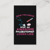 Flebotomist Bloedvatpunctievezel Flebotomie Visitekaartje (Voorkant)