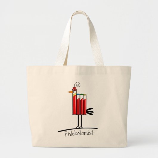 Flebotomist "Blood Tube Bird" — Giften Grote Tote Bag (Voorkant)
