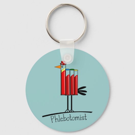 Flebotomist "Blood Tube Bird" — Giften Sleutelhanger (Voorkant)