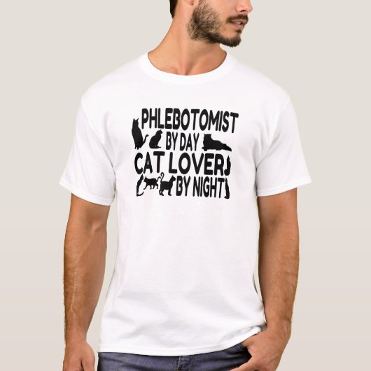 Flebotomist Cat Lover T-shirt (Voorkant)