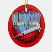 FLEBOTOMIST CHRISTMAS ORNAMENT SYRINGE BLOEDSPAT (Links)