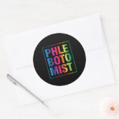 Flebotomist Colorful Phlebotomie Bloedspuit Gif Ronde Sticker (Envelop)