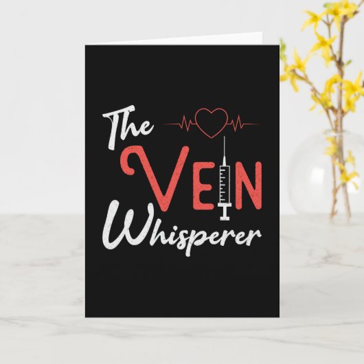 Flebotomist De ader Whisperer Flebotomie Gift Kaart (Gele Bloem)