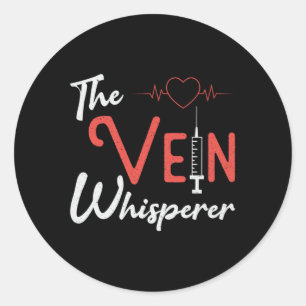 Flebotomist De ader Whisperer Flebotomie Gift Ronde Sticker