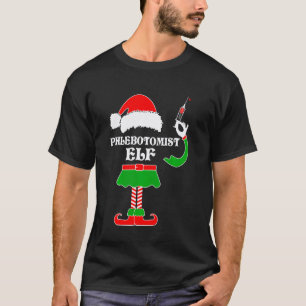Flebotomist Elf Kleding Elf Verpleegster Kerstmis T-shirt