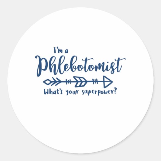 Flebotomist, flebotomie, labtechnologie ronde sticker (Voorkant)