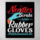 Flebotomist Flebotomie naalden en rubber Poster (Voorkant)