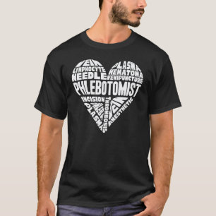 Flebotomist Flebotomie Woordwolk Verpleegster Klin T-shirt