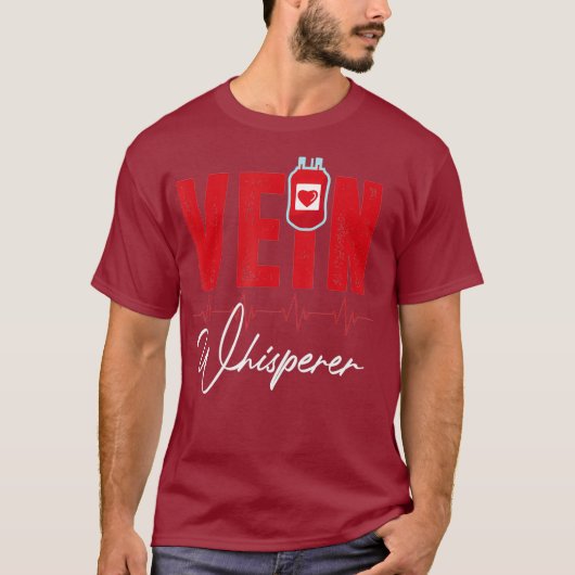 Flebotomist Grappige ader Whisperer Flebotomie T-shirt (Voorkant)