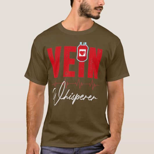 Flebotomist Grappige ader Whisperer Flebotomie T-shirt (Voorkant)
