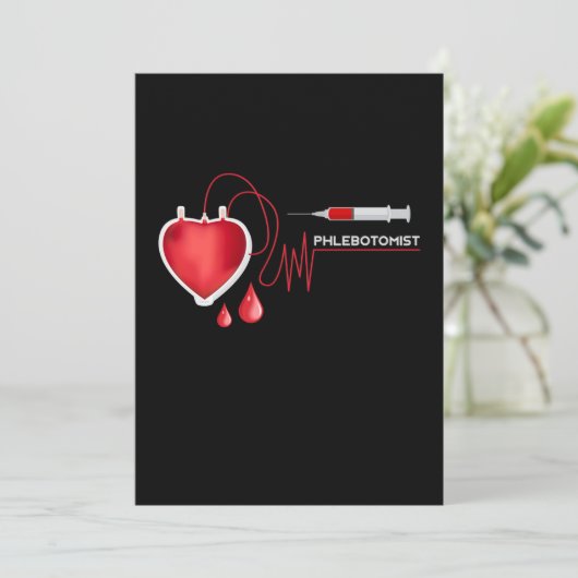 Flebotomist Hartslag Spuit Flebotomie Gi Kaart (Staand voorkant)