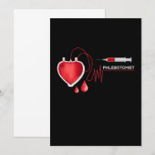 Flebotomist Hartslag Spuit Flebotomie Gi Kaart (Voorkant / Achterkant)