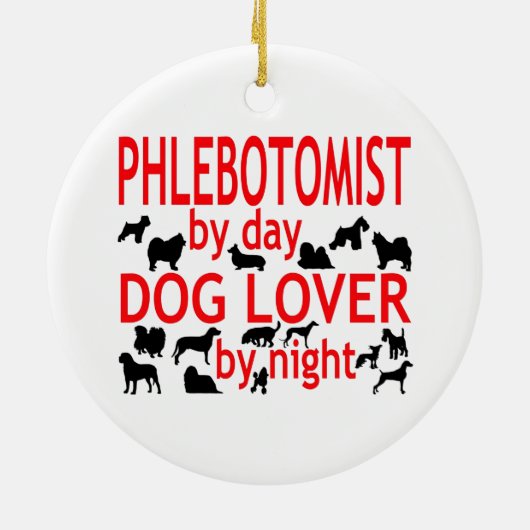 Flebotomist Hondenliefhebber Keramisch Ornament (Achterkant)