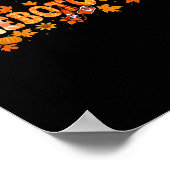 Flebotomist Job Thanksgiving Fall Leaves Pompoenen Poster (Hoek)