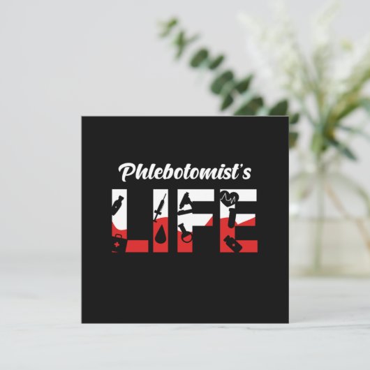 Flebotomist Life Phlebotomie Syrische bloedschil Kaart (Staand voorkant)