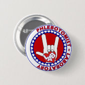 FLEBOTOMIST LOVE LOGO LABAORTORY RONDE BUTTON 5,7 CM (Voorkant /achterkant)