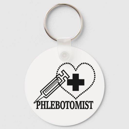 FLEBOTOMIST - MEDISCHE SYRINGE SLEUTELHANGER (Voorkant)