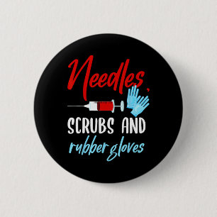 Flebotomist naalden kruiden handschoenen Flebotomi Ronde Button 5,7 Cm