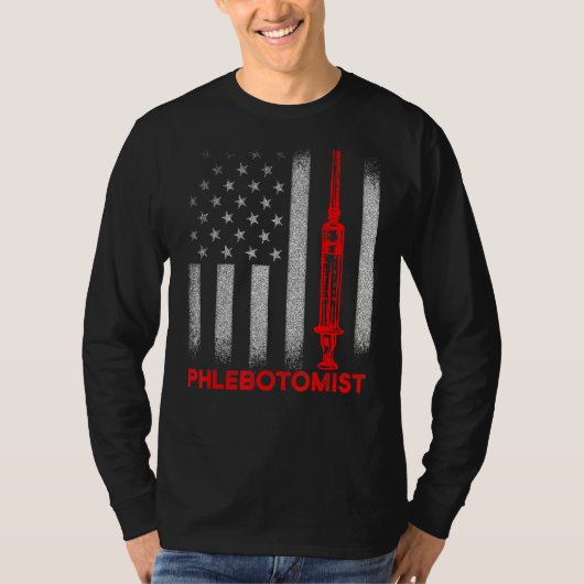 Flebotomist Naaldvlag Flebotomie Technicus 1 T-shirt (Voorkant)