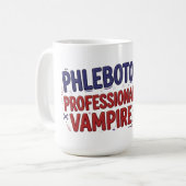 Flebotomist Professioneel Vampier Koffiemok (Voorkant links)