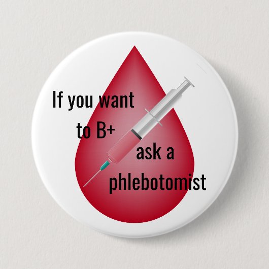 Flebotomist Ronde Button 7,6 Cm (Voorkant)