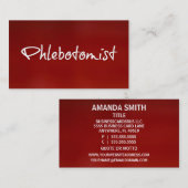 Flebotomist rood Visitekaartje (Voorkant / Achterkant)