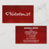 Flebotomist rood Visitekaartje (Voorkant / Achterkant)