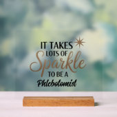 Flebotomist Sparkle Sign - Desk Decor Gift (Neutraal)