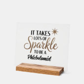 Flebotomist Sparkle Sign - Desk Decor Gift (Hoek)
