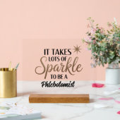 Flebotomist Sparkle Sign - Desk Decor Gift (Huwelijk)