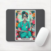 Flebotomist Tarotkaart Skelet Flebotomie Tech P Muismat (Met muis)