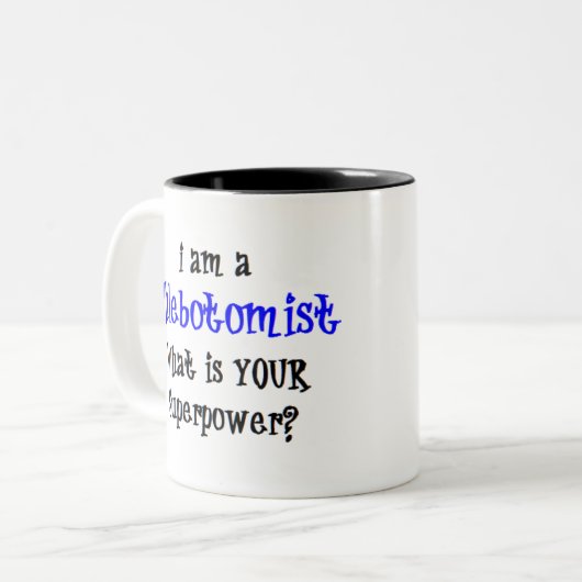 flebotomist tweekleurige koffiemok (Voorkant links)