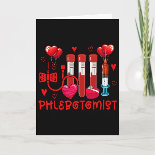 Flebotomist Valentijnsdag Flebotomist Tools Cu Kaart (Voorkant)