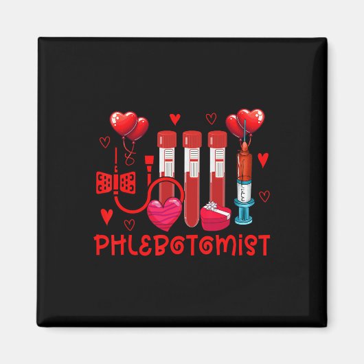 Flebotomist Valentijnsdag Flebotomist Tools Cu Magneet (Voorkant)