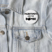 Flebotomisten zijn de bommel! ronde button 5,7 cm (In situ)