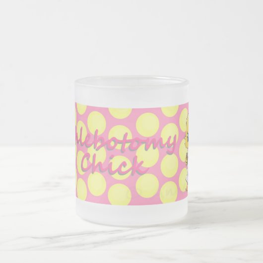 Flebotomy Chick Stippen, gevroren, glazen Mok (Center)