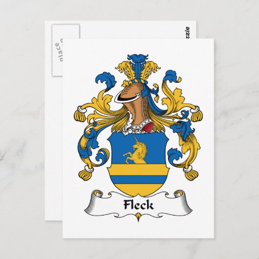 Fleck Family Crest Briefkaart (Voorkant / Achterkant)