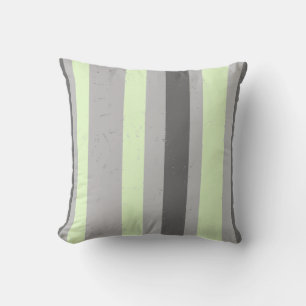 Flecked Stripes Houtskool en Lichtgrijze Mint Groe Kussen