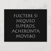 Flectere is nequeo superos Acheronta movebo Briefkaart (Voorkant)