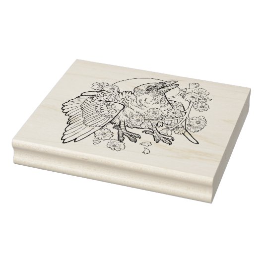 Fledgeling Raven met zakgeld Rubberstempel (Stempel)