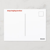 Fledgling Cardinal Cute Baby Bird Wildlife Photo Briefkaart (Achterkant)