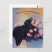 Fledgling met appelbloesems briefkaart (Voorkant / Achterkant)