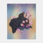 Fledgling met appelbloesems fleece deken (Voorkant)